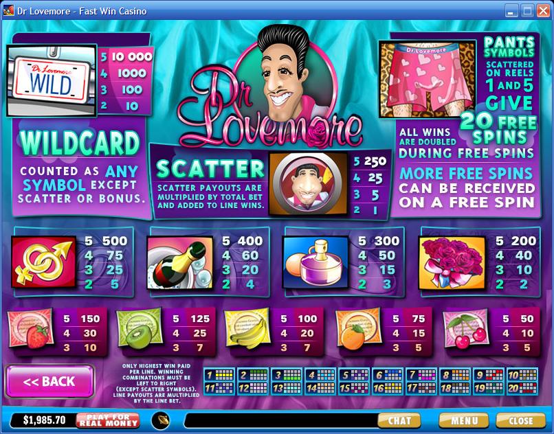 Dr LoveMore Video Slot Games