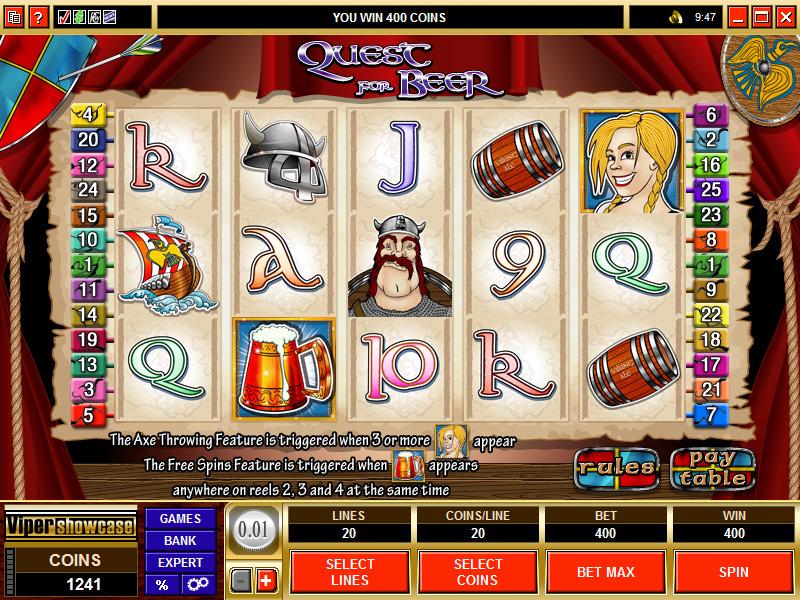 Quest for Beer Video Slot Games
