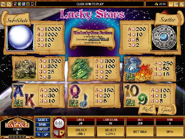 Lucky Stars Video Slot Games