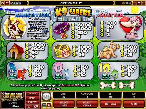 K9 Capers Video Slot Games