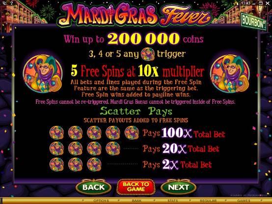 Mardi Gras Fever Video Slot Games